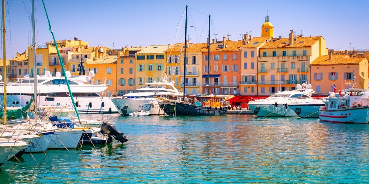 Saint Tropez old port at golden hour