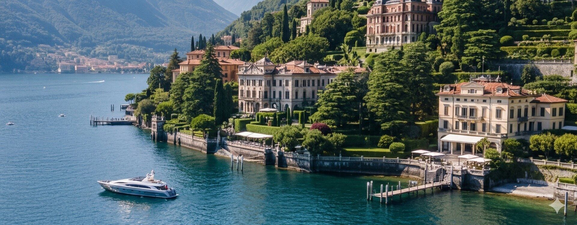 Lake Como view with luxury chauffeur service